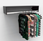 Cabideiro De Parede Mdf 90cm Prateleira Para Closet 