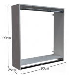 Arara Para Roupas Cabide Duplo Closet Loja Organização 90cm.