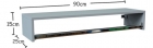 Cabideiro De Parede Aereo 90cm Prateleira Para Closet 