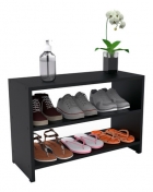 Sapateira 60cm Preto Porta De Sala, Quarto Banheiro Mdf