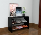 Sapateira 60cm Preto Porta De Sala, Quarto Banheiro Mdf