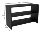 Sapateira 60cm Preto Porta De Sala, Quarto Banheiro Mdf