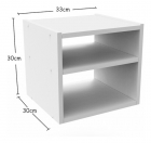 Kit 2 Criado Mudo Suspenso Sem Gaveta Mdf Branco Nicho
