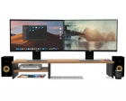 Suporte Monitor Mesa Setup Gamer SetupPro Freijó