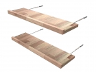 Pratelerias em madeira maciça com suporte invisível 